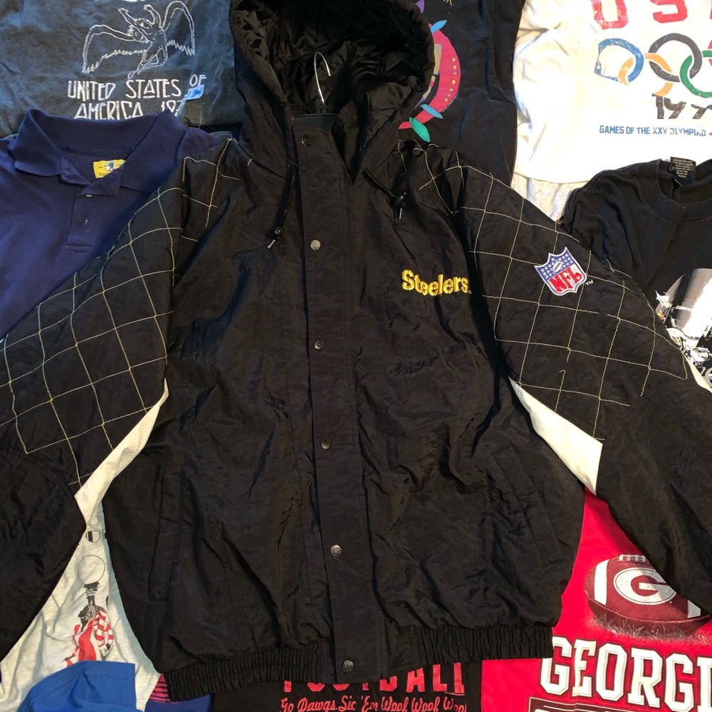 Vtg Steelers puffer jacket